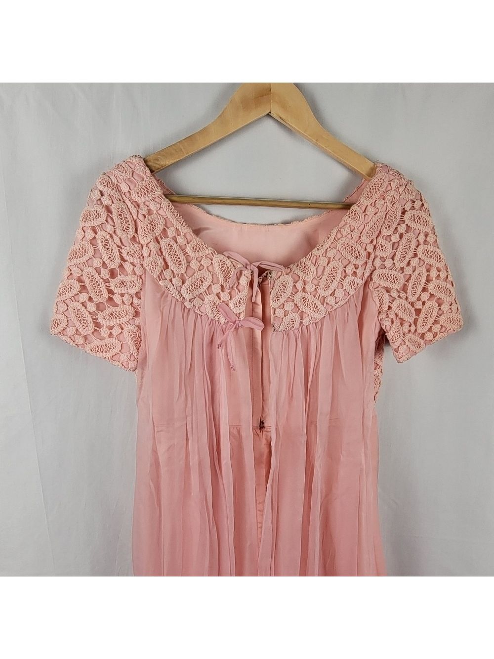 Vintage Dress Empire Waist Pink #1826 - Picture 4 of 16